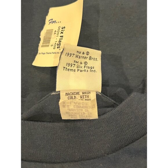 Rare Vintage 1997 Pinky and the Brain Coaster Kings Six Flags T-Shirt Men's XL - Picture 8 of 8